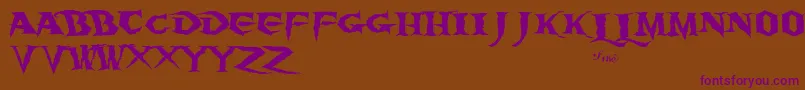 BWrath Font – Purple Fonts on Brown Background