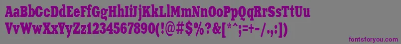 Aardvark60n Font – Purple Fonts on Gray Background
