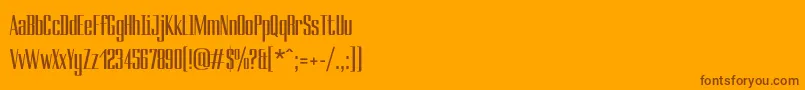 Ducados Font – Brown Fonts on Orange Background