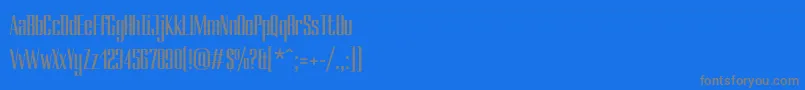Ducados Font – Gray Fonts on Blue Background