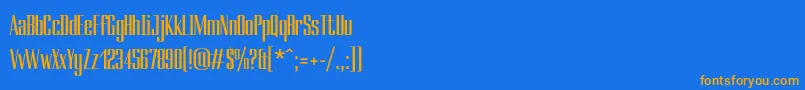 Ducados Font – Orange Fonts on Blue Background