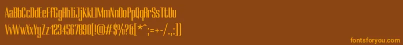 Ducados Font – Orange Fonts on Brown Background