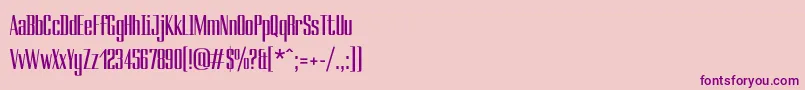 Ducados Font – Purple Fonts on Pink Background