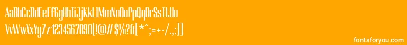 Ducados Font – White Fonts on Orange Background