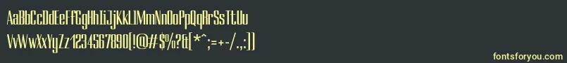 Ducados Font – Yellow Fonts on Black Background