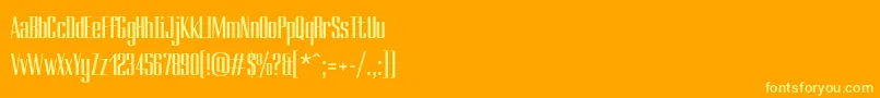 Ducados Font – Yellow Fonts on Orange Background