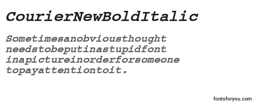 CourierNewBoldItalic Font