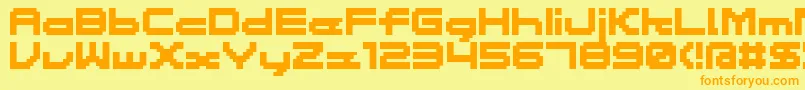 Massive10A Font – Orange Fonts on Yellow Background