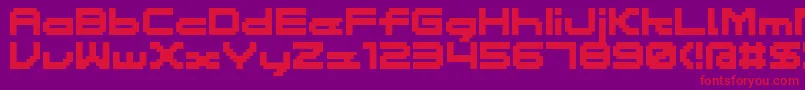 フォントMassive10A – 紫の背景に赤い文字