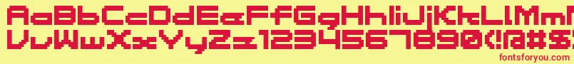 Massive10A Font – Red Fonts on Yellow Background