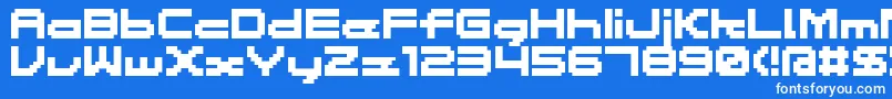 フォントMassive10A – 青い背景に白い文字