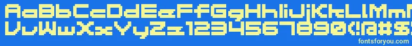 フォントMassive10A – 黄色の文字、青い背景