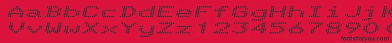フォントTelidonExBoldItalic – 赤い背景に黒い文字
