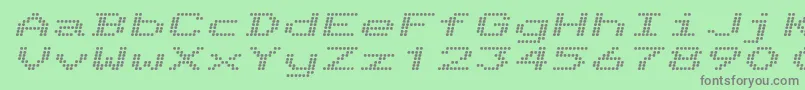 TelidonExBoldItalic Font – Gray Fonts on Green Background