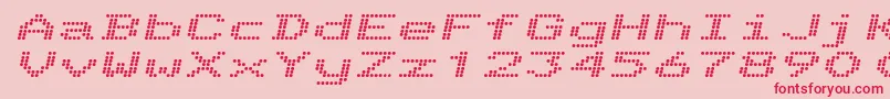 TelidonExBoldItalic Font – Red Fonts on Pink Background