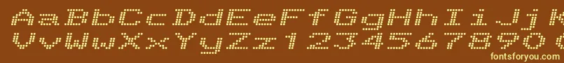 TelidonExBoldItalic Font – Yellow Fonts on Brown Background