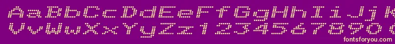 TelidonExBoldItalic Font – Yellow Fonts on Purple Background