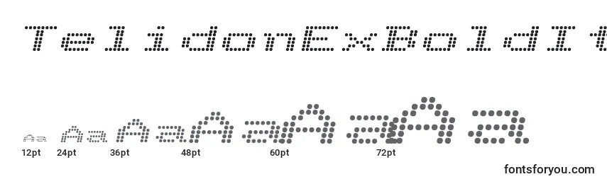 TelidonExBoldItalic Font Sizes