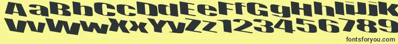 Czcionka RetsynDilated – czarne czcionki na żółtym tle