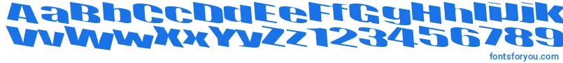 RetsynDilated-Schriftart – Blaue Schriften