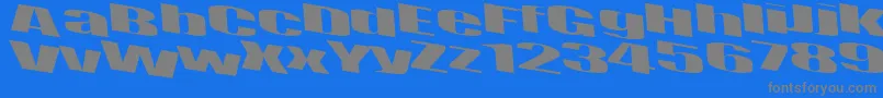 fuente RetsynDilated – Fuentes Grises Sobre Fondo Azul