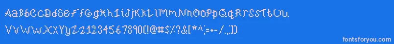 フォントBubblesstandard – ピンクの文字、青い背景