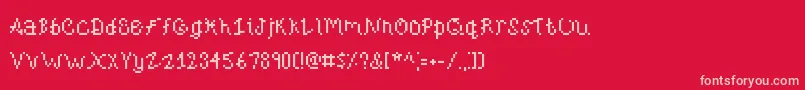 Bubblesstandard Font – Pink Fonts on Red Background