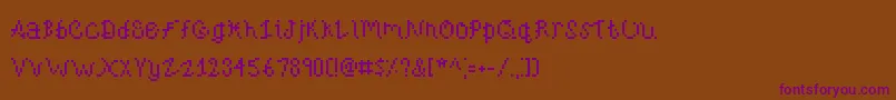 Шрифт Bubblesstandard – фиолетовые шрифты на коричневом фоне