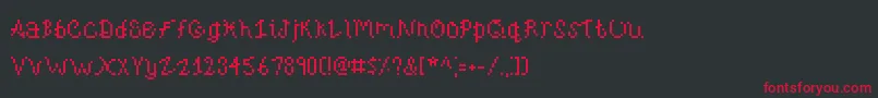 Bubblesstandard Font – Red Fonts on Black Background
