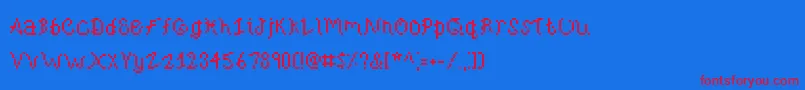 Bubblesstandard Font – Red Fonts on Blue Background