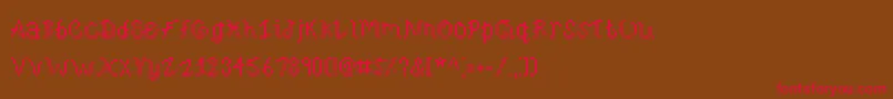 Bubblesstandard Font – Red Fonts on Brown Background