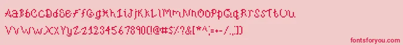 Bubblesstandard Font – Red Fonts on Pink Background