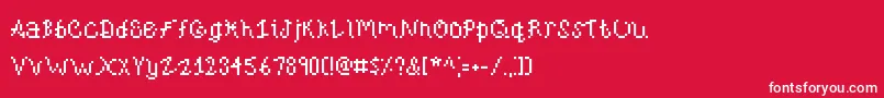 Bubblesstandard Font – White Fonts on Red Background