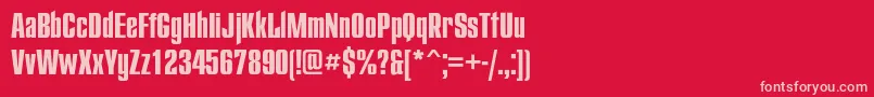 Starc Font – Pink Fonts on Red Background