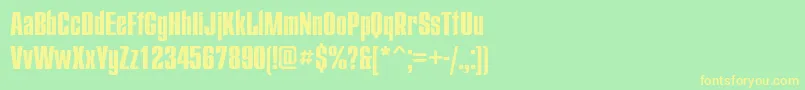Starc Font – Yellow Fonts on Green Background