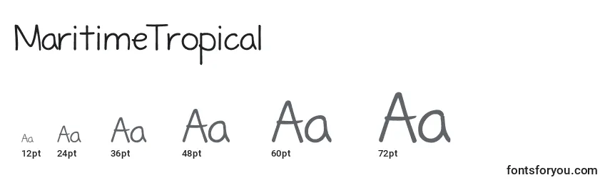MaritimeTropical Font Sizes