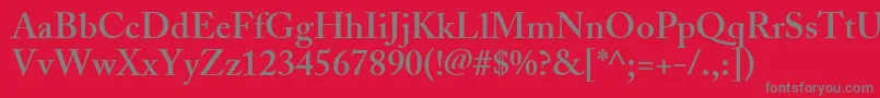 AdobeCaslonSemibold Font – Gray Fonts on Red Background