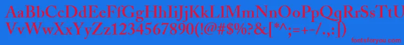 AdobeCaslonSemibold Font – Red Fonts on Blue Background