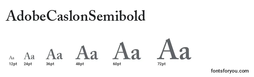 Größen der Schriftart AdobeCaslonSemibold