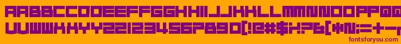 Шрифт DontWasteThatNapkin – фиолетовые шрифты на оранжевом фоне