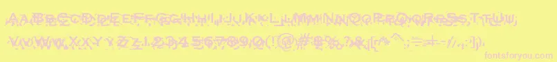 Шрифт Xxonx – розовые шрифты на жёлтом фоне