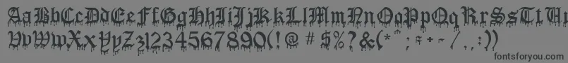 Bloodrac Font – Black Fonts on Gray Background