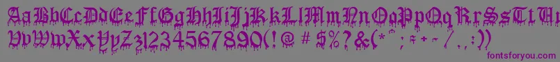 Bloodrac Font – Purple Fonts on Gray Background