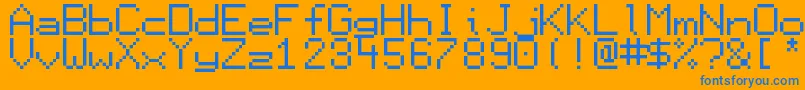 Display Font – Blue Fonts on Orange Background