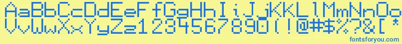 Display Font – Blue Fonts on Yellow Background