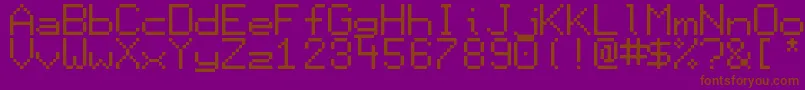 Display Font – Brown Fonts on Purple Background