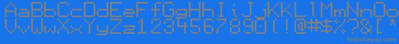 fuente Display – Fuentes Grises Sobre Fondo Azul