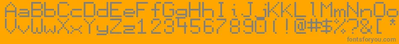 Display Font – Gray Fonts on Orange Background