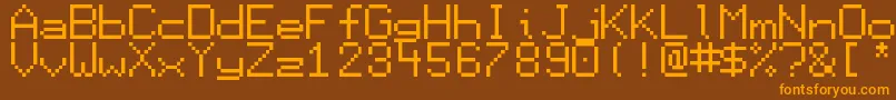 Lisätietoja Display-fontista Display-fontti – oranssit fontit ruskealla taustalla