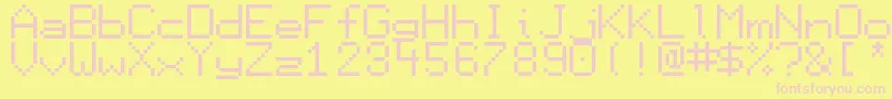 フォントDisplay – ピンクのフォント、黄色の背景